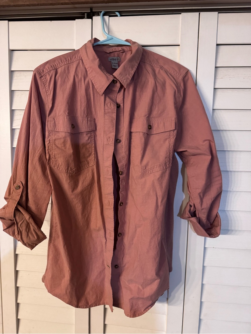Carhartt Men's Button-Down Work Shirt in Dusty Rose